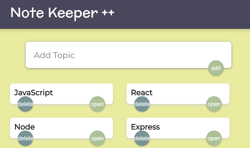note keeper app
